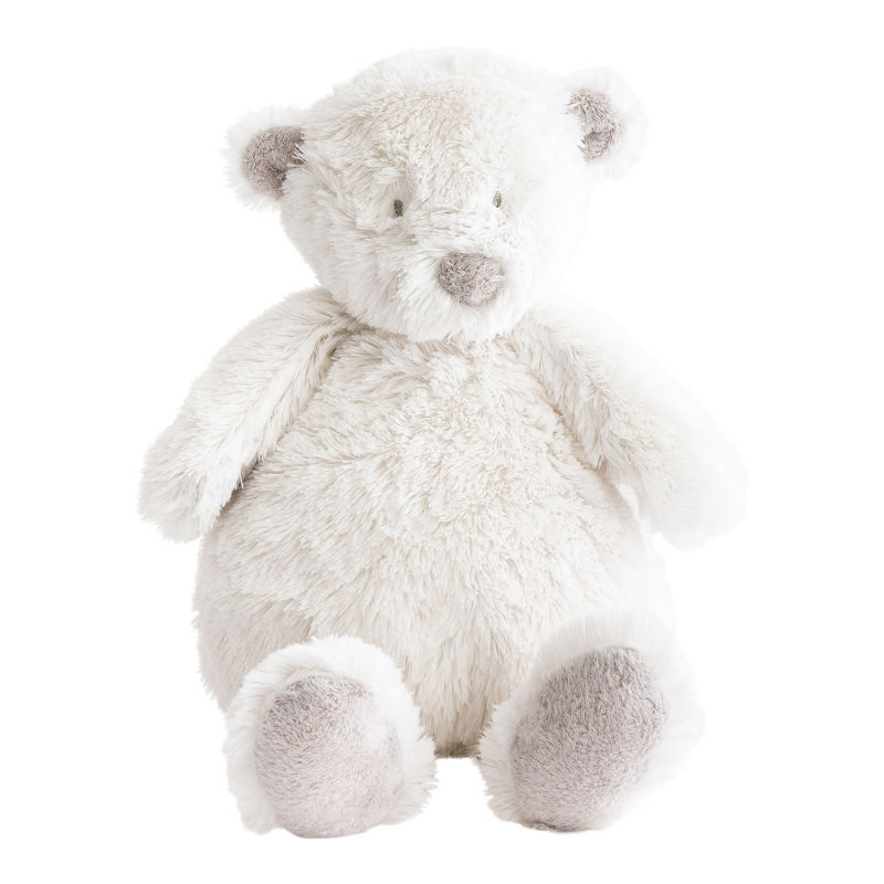  - noann lours - peluche l blanc 30 cm 